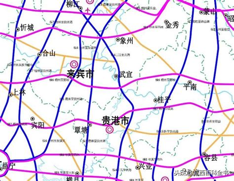 广西2018-2030年高速公路网规划图，看看你家有几条高速公路通过
