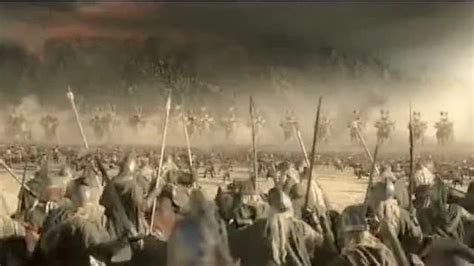 指环王3：洛汗骑兵们的死亡冲锋!幽灵大军到的那一刻太帅了!