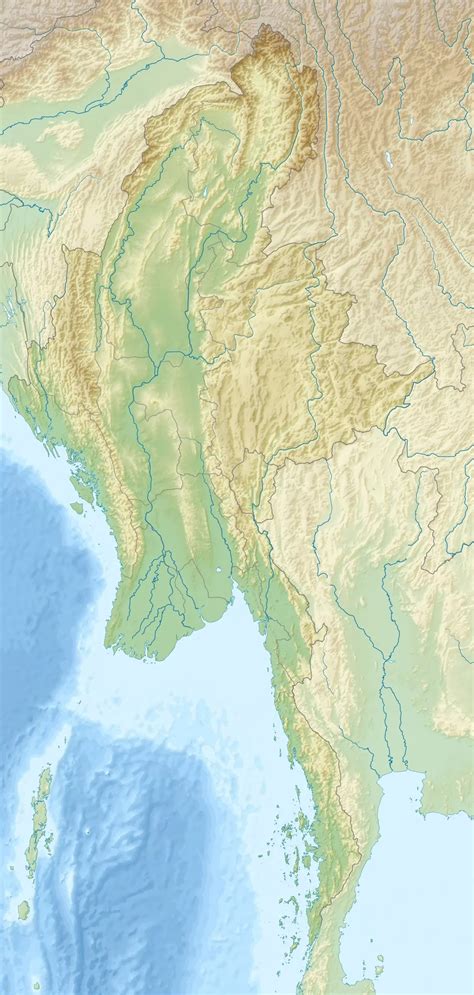 缅甸地势图 - 缅甸地图 - 地理教师网