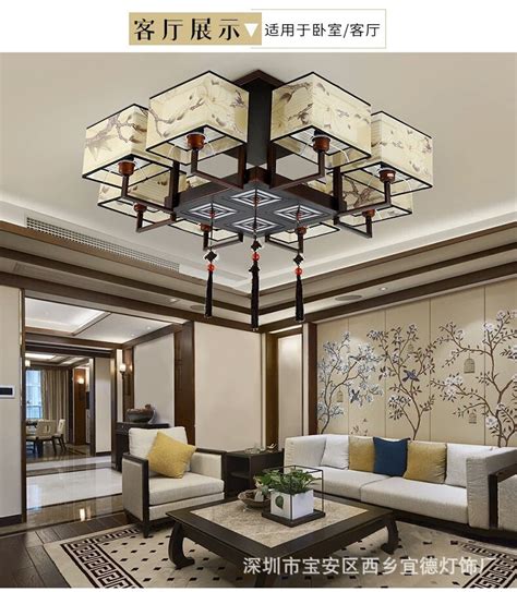 新品新中式吊灯全铜客厅吊灯创意中国风玉石装饰卧室餐厅书房铜灯-美间设计
