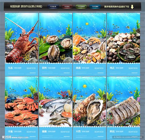海鲜水产 海鲜展板 海鲜海报设计图__展板模板_广告设计_设计图库_昵图网nipic.com