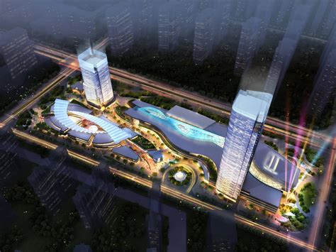 现代高层商业综合体3dmax 模型下载-光辉城市