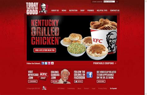 KFC肯德基网站设计欣赏