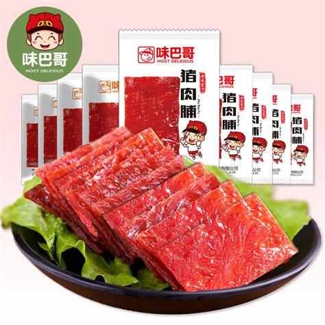 【微供】味巴哥靖江特产原味蜜汁猪肉脯500g猪肉铺干肉片零食品-阿里巴巴