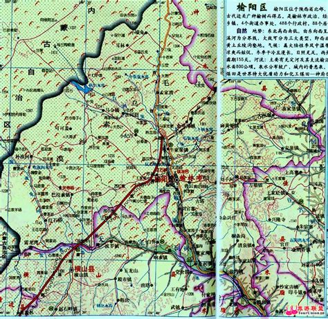 榆林市地图榆阳区,文字,陕西省_大山谷图库