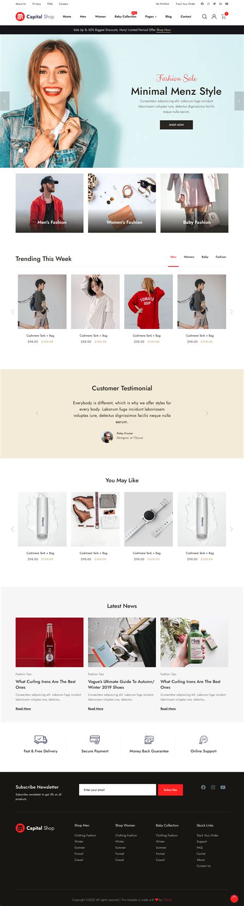在线购物商城HTML5网站模板