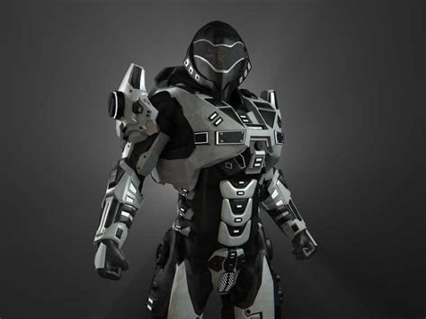 018 PBR次世代 科幻 机甲 战士 机器人 AI 人工智能 装甲 高科技 军人 武装 未来战士-cg模型免费下载-CG99