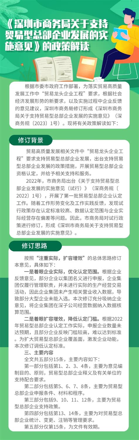 图解：《深圳市商务局关于支持贸易型总部企业发展的实施意见》的政策解读-政策解读-深圳市商务局网站
