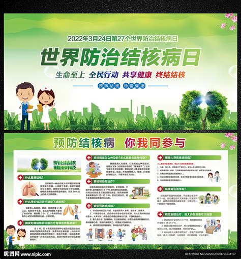 2023年世界防治结核病日宣传展板图片下载_红动中国