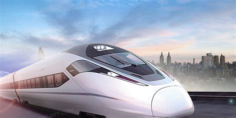 创意一带一路速度城市高铁合成背景背景图片素材免费下载_熊猫办公