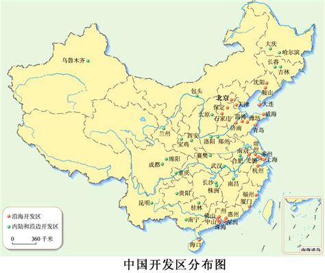 中国主要高新技术产业开发区分布图_中国地图_初高中地理网
