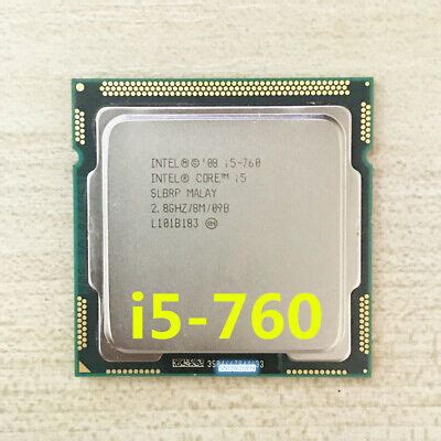 Intel Core i5-760 CPU Quad-Core 2.80ghz/8mb lga1156 SLBRP Prozessor | eBay