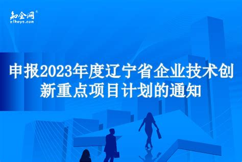 申报2023年度辽宁省企业技术创新重点项目计划的通知_知企网