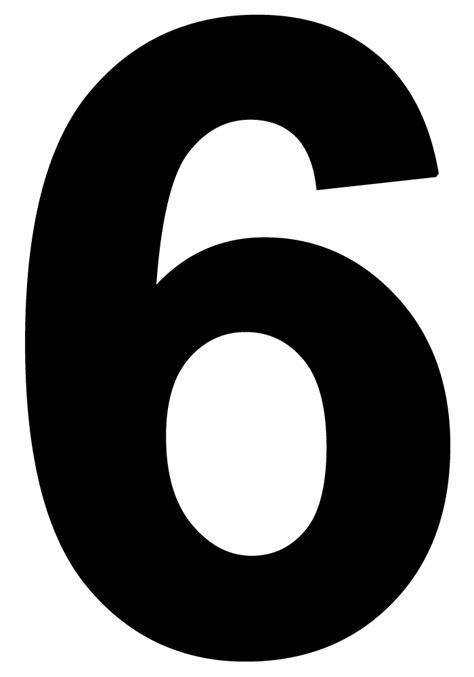 Clipart - Glossy Number : Six