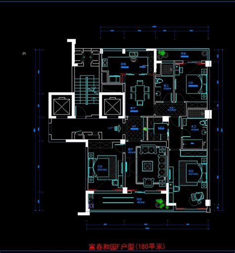 湖州市某新建小区140-156平米三套大户型平面设计CAD图纸_住宅小区_土木在线