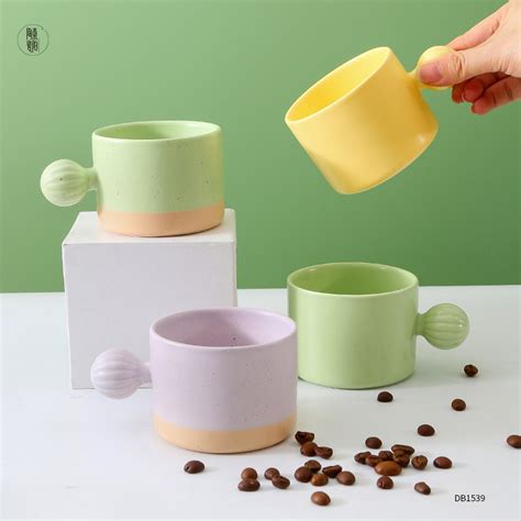 马卡龙咖啡喷点陶瓷杯子礼盒创意马克杯ins亚马逊北欧陶瓷杯定制-阿里巴巴