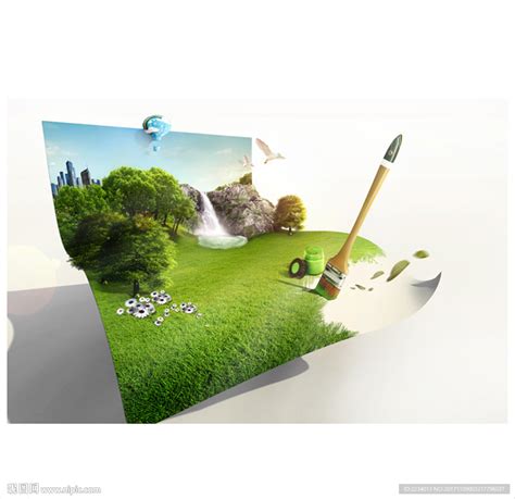 3D照片环保涂料油漆绿色蓝天设计图__广告设计_广告设计_设计图库_昵图网nipic.com