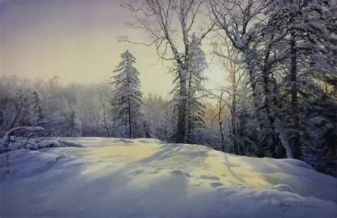 唯美逼真的雪景水彩手绘教程图片 好看的雪景水彩怎么画 雪景画法(2)[ 图片/56P ] - 才艺君