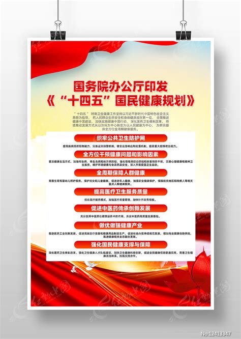学习贯彻十四五国民健康规划展板图片下载_红动中国