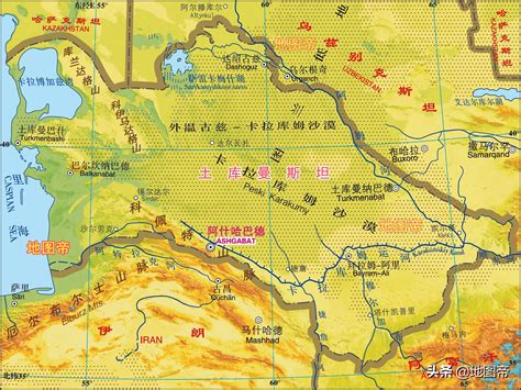 哈萨克斯坦轮廓图 - 哈萨克斯坦地图 - 地理教师网