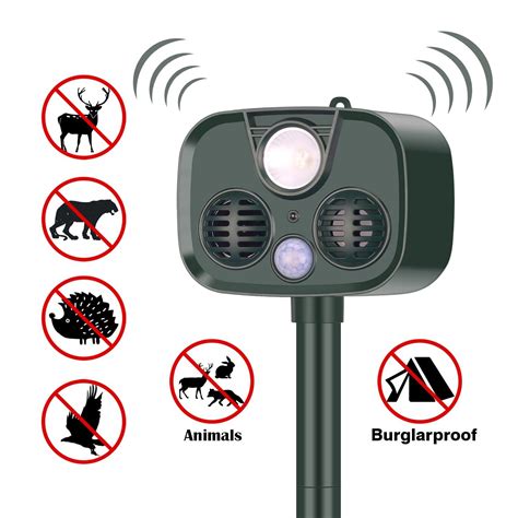 跨境超声波动物驱赶器 警报音闪光灯户外驱鸟器驱鼠器-阿里巴巴