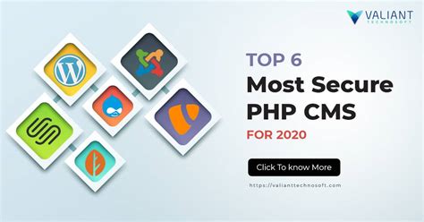TOP 6 Most Secure PHP CMS FOR 2020 - Valiant Technosoft