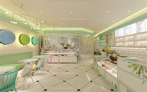 欧式甜品店装修设计图-精美大气的甜品店装修设计案例|空间|家装设计|金博大办公室装修 - 原创作品 - 站酷 (ZCOOL)