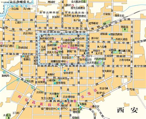 西安旅游地图,西安市内必去景点大全,西安旅游手绘_大山谷图库