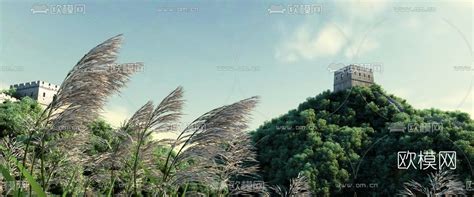 中式长城烽火台山林景观3d模型下载_ID10081342_3dmax免费模型-欧模网