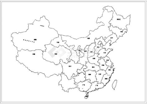 中国完整地图包含行政区域（cad版）_幼儿园_土木在线