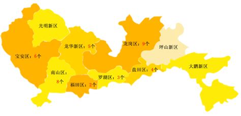 深圳市地图,深圳市区域划分图,深圳工业区分布图_大山谷图库