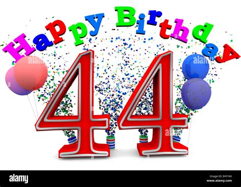 Joyeux anniversaire à 44 Photo Stock - Alamy