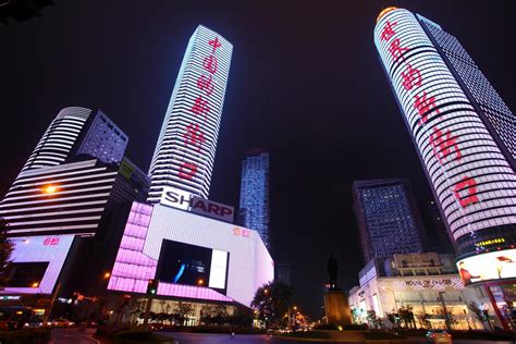 南京新街口商圈夜景高清图片下载-正版图片501616643-摄图网