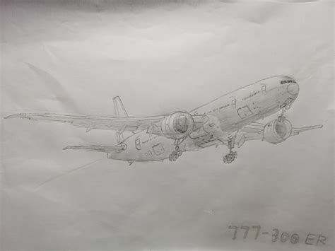 中国客机简笔画,场和怎么画,中素描画_大山谷图库