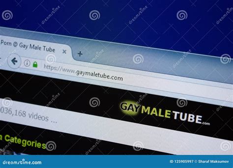 Ryazan, Russia - September 09, 2018: Homepage of Gay Male Tube Website ...