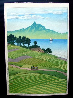 Kawase Hasui: Mount Unsen From Amakusa - Japanese Art Open Database ...