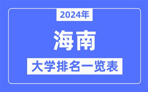 2024年海南省大学排名一览表_海南2024最新高校排行榜_学习力
