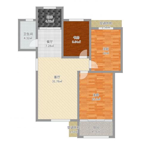 三室一厅户型图,农村两房一厅的图,100平米简装效果图大全_大山谷图库