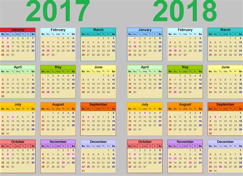 2017-2018 Printable Calendars | Activity Shelter