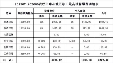 官宣：2019武汉最新社保基数出台（附明细表）__凤凰网