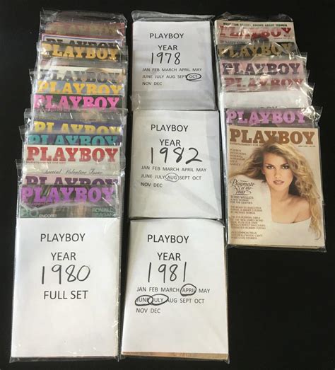 Lot - (22pc) Vintage 1978 - 1981 Playboy Magazines