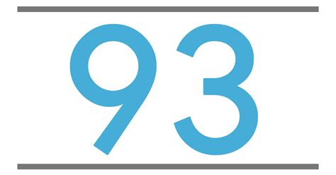 93 black and white lines number logo design Vector Image