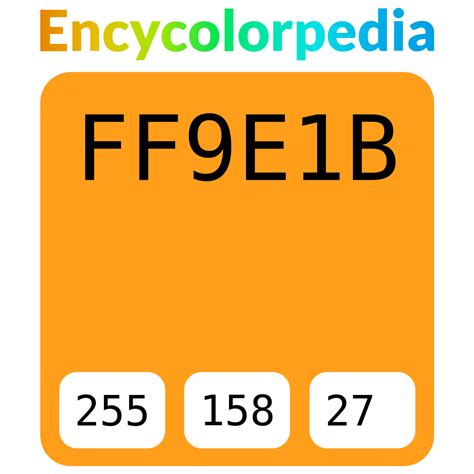 Pantone / PMS 1375 C / #ff9e1b Hex Color Code, RGB and Paints
