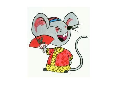 可爱灰色老鼠卡通插画素材图片免费下载-千库网