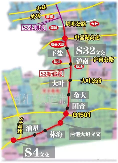 上海s3沪奉高速路线图,s3沪高速规划图,沪高速_大山谷图库