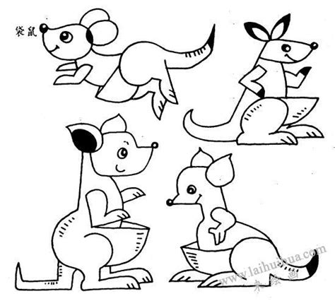 袋鼠头简笔画可爱(袋鼠头的简笔画) | 抖兔教育