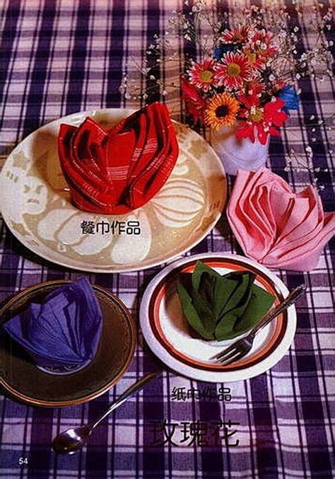 【口布折花】口布（餐巾）的30种创意叠法_内容