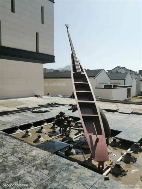 吉林建筑入口 不锈钢帆船雕塑 金属艺术加工|资源-元素谷(OSOGOO)
