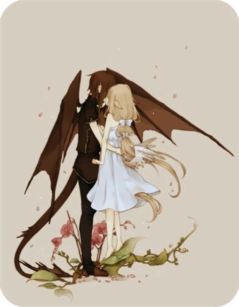 求天使和恶魔的动漫图片，就是那种一般黑一般白的，最好是两个人 要天使与恶魔图（一定要动
