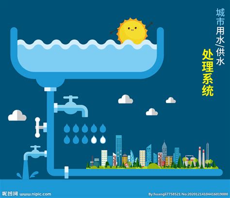 城市供水系统设计图__其他_广告设计_设计图库_昵图网nipic.com
